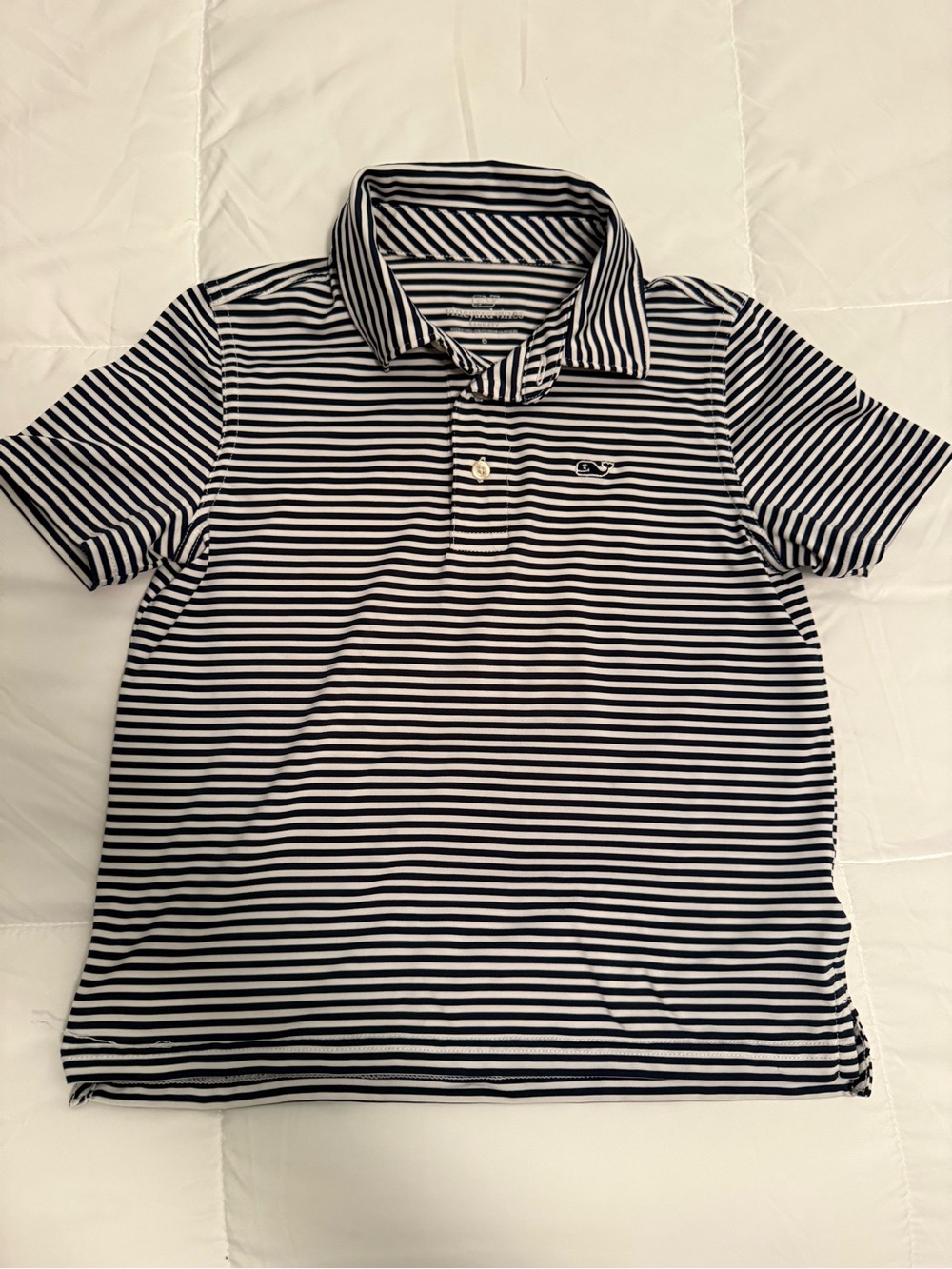 Vineyard Vines Boys Navy & White polo